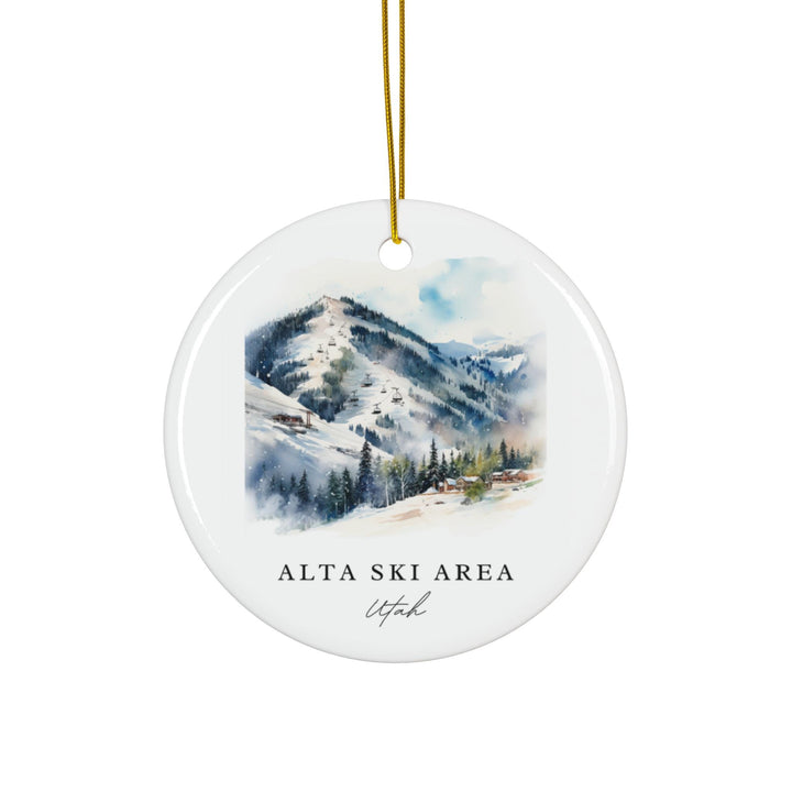 Alta Ski Area, Utah, Christmas Ornament