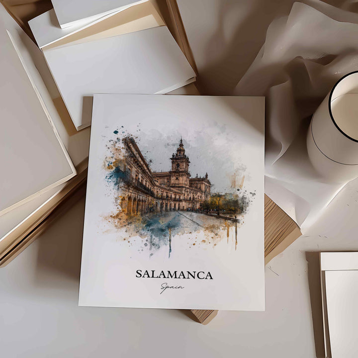 Salamanca, Spain – Watercolor Art Print