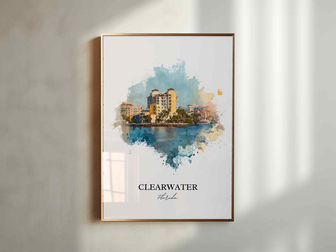 Clearwater, Florida – Watercolor Art Print