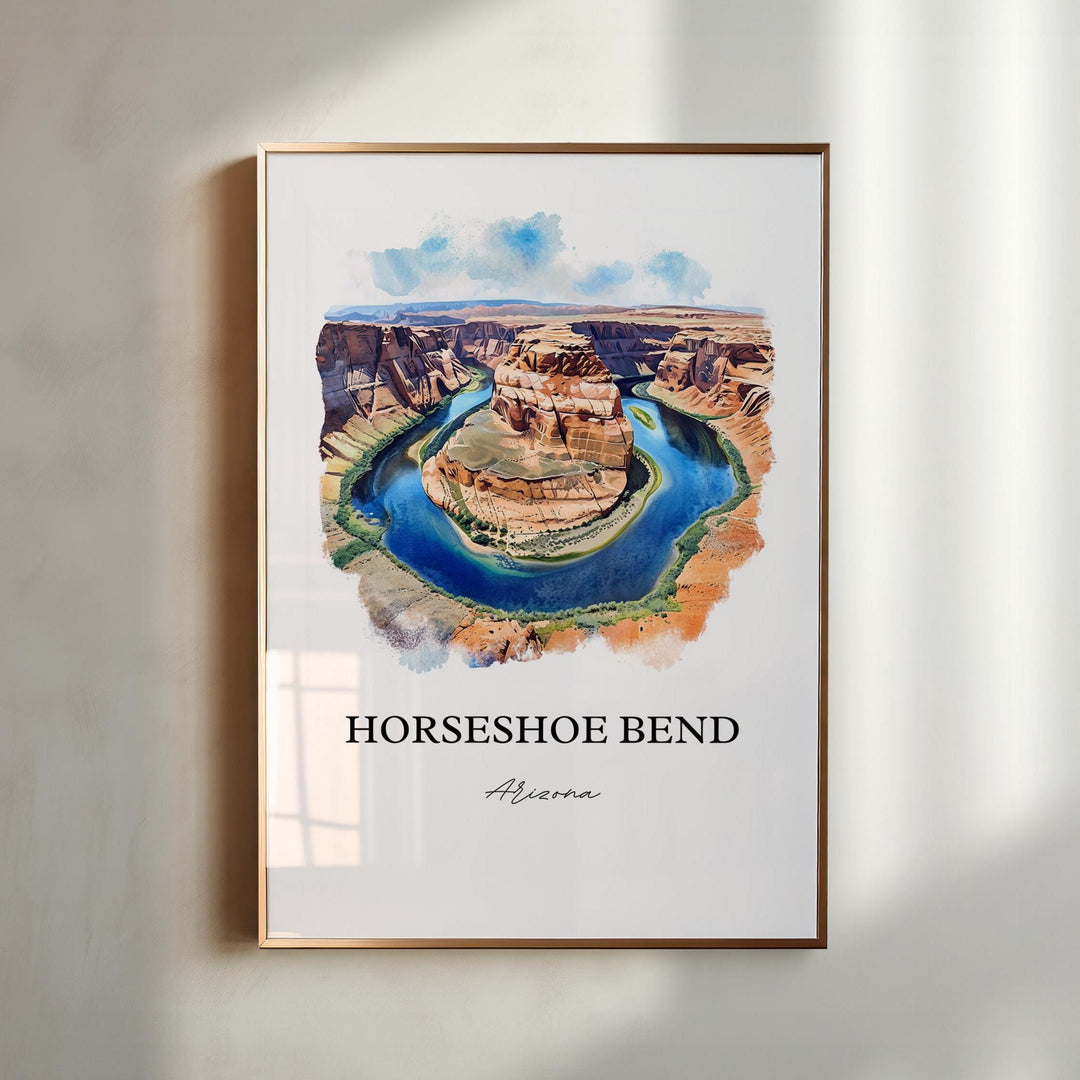 Horseshoe Bend, Arizona – Watercolor Art Print