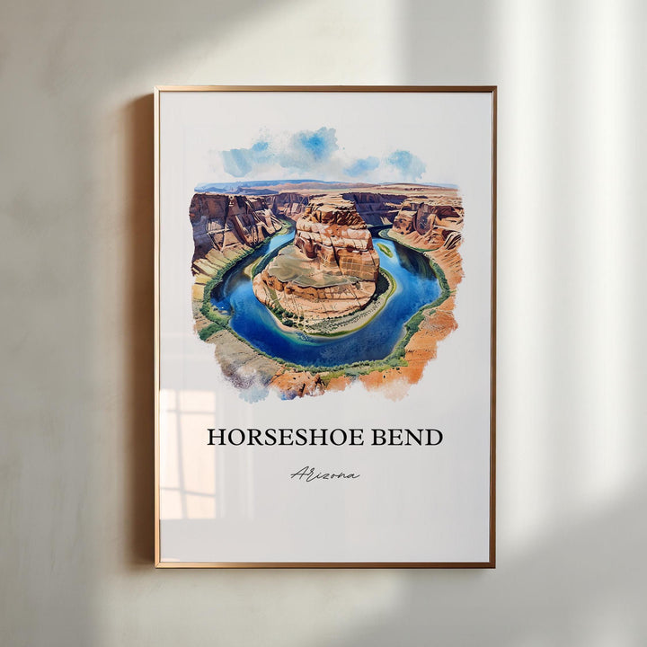 Horseshoe Bend, Arizona – Watercolor Art Print