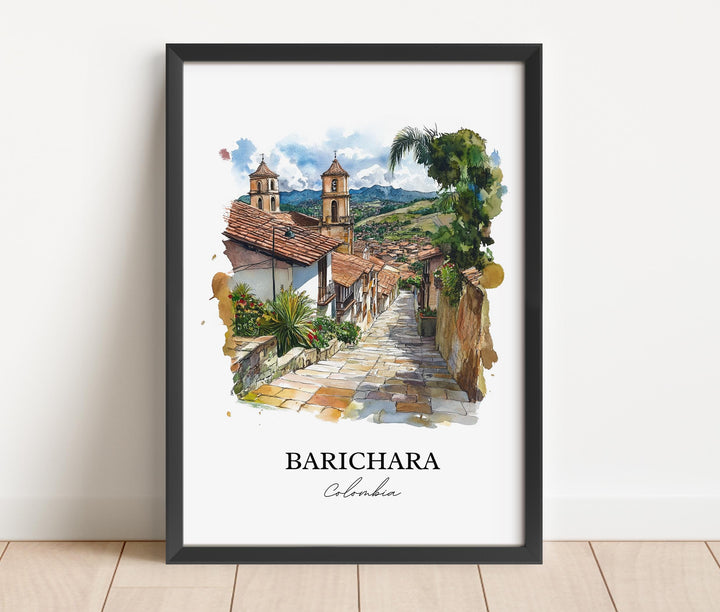 Barichara Wall Art, Colombia Print, Colombia Watercolor Art, Barichara Gift, Travel Print, Travel Poster, Housewarming Gift