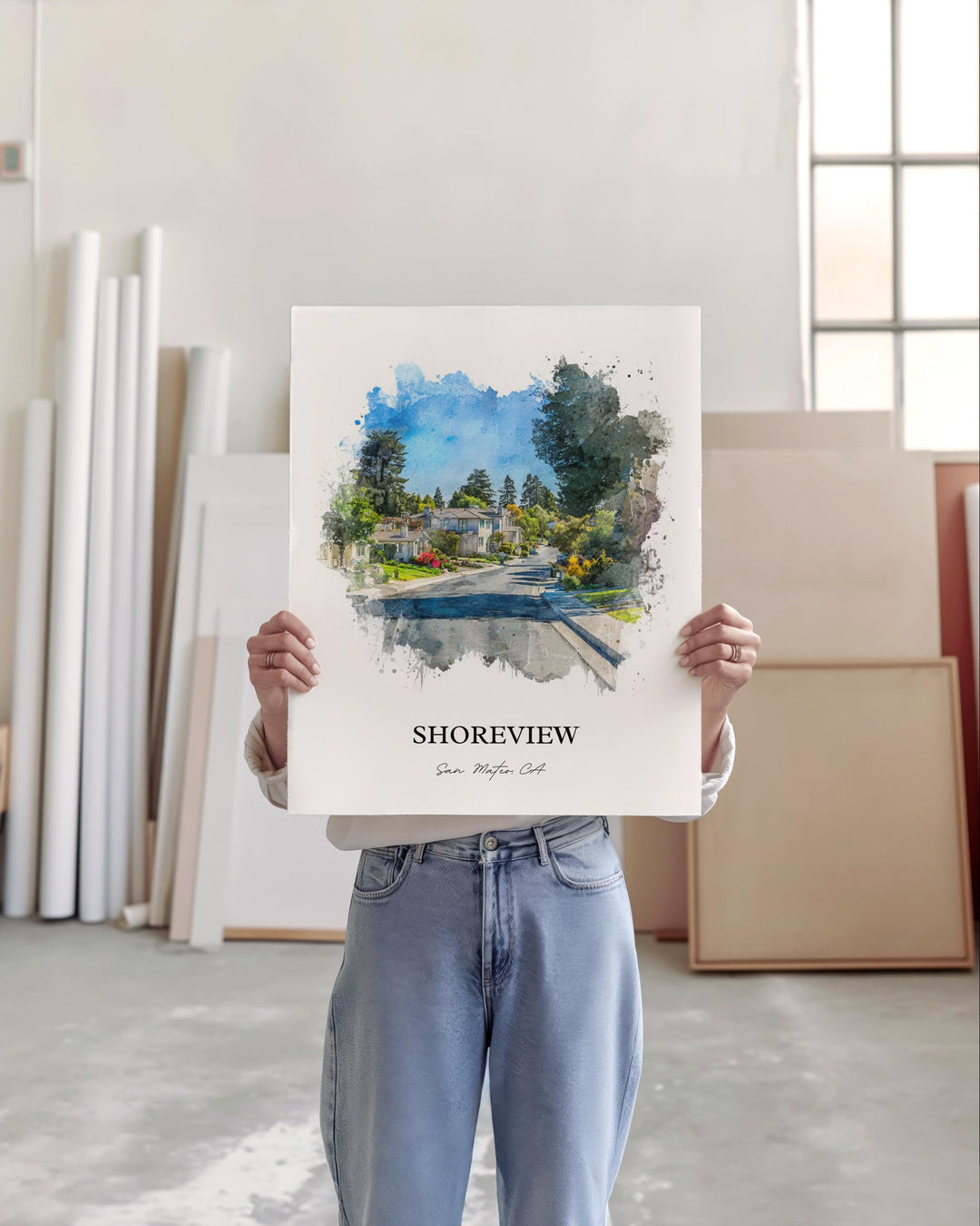 Shoreview, California – Watercolor Art Print