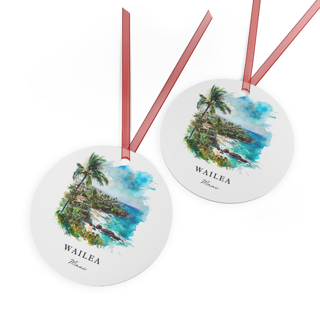 Wailea Maui Ornament: Unique Wailea Souvenir, Wailea Xmas Decor, and Authentic Wailea Maui Hawaii Christmas Gift