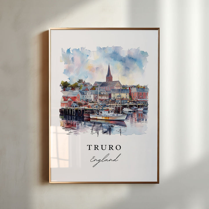 Truro England wall art - England, Truro print, Truro Wedding gift, Truro UK Birthday present, Custom Text, Perfect Gift