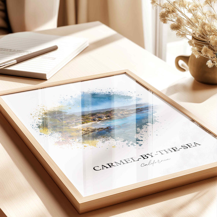 Carmel-by-the-Sea, CA – Watercolor Art Print
