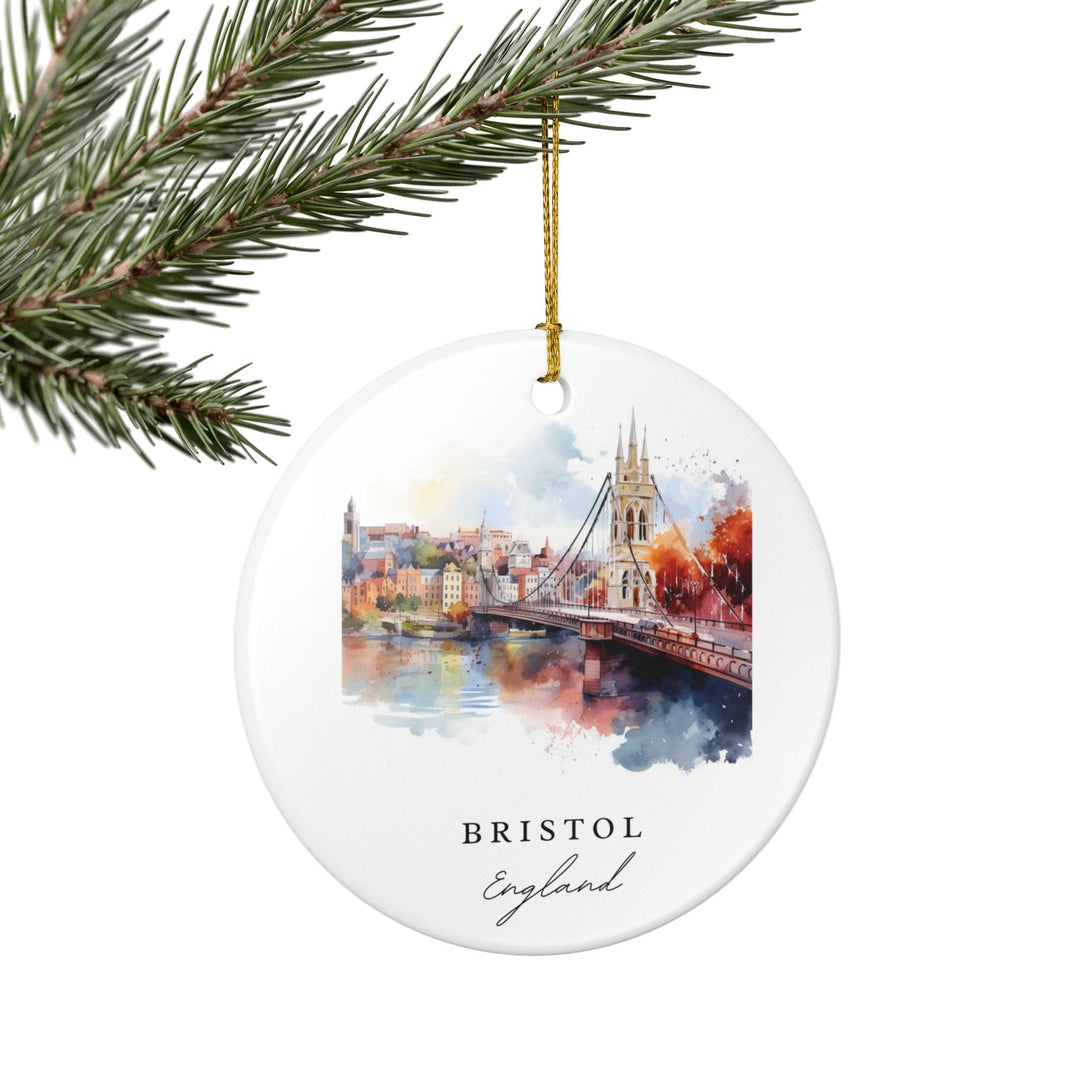 Bristol England Ornament: Unique Bristol England Souvenir, England Xmas Decor, and Authentic Bristol England Gift