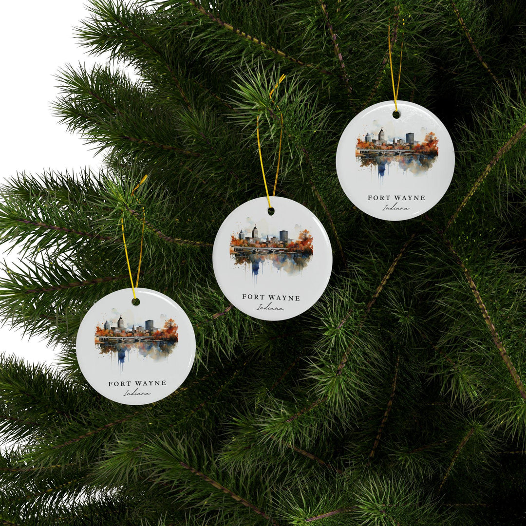 Fort Wayne, Indiana Ornament: Unique Fort Wayne Souvenir, Fort Wayne Decor, and Fort Wayne Indiana Christmas Gift