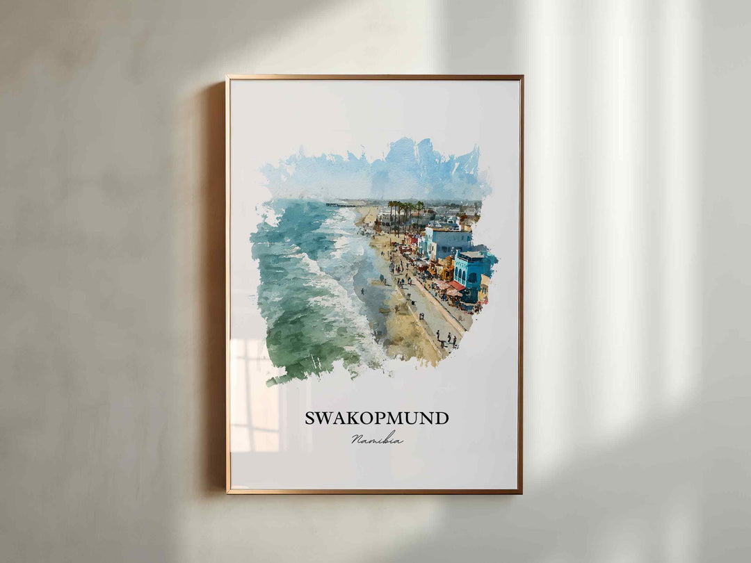 Swakopmund, Namibia – Watercolor Art Print