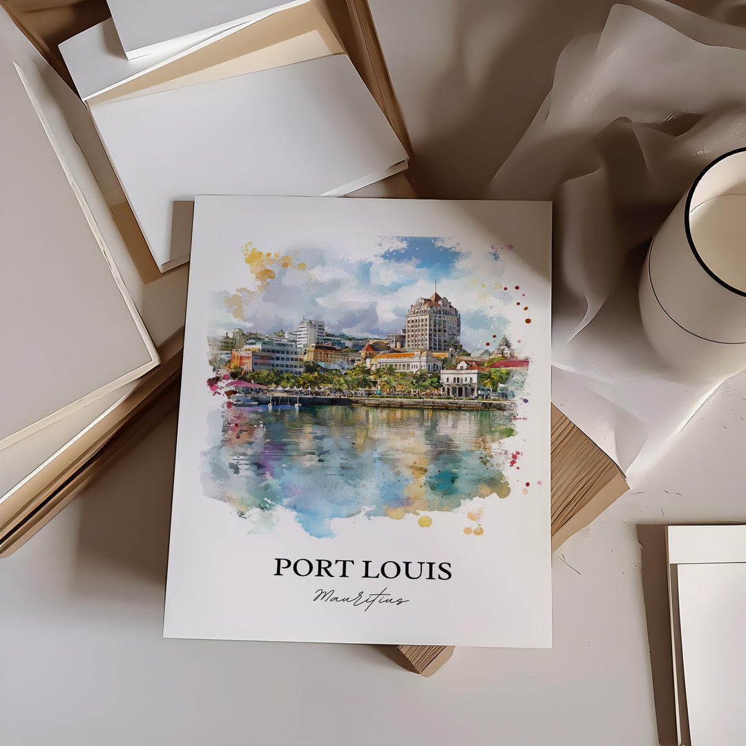 Port Louis, Mauritius – Watercolor Art Print