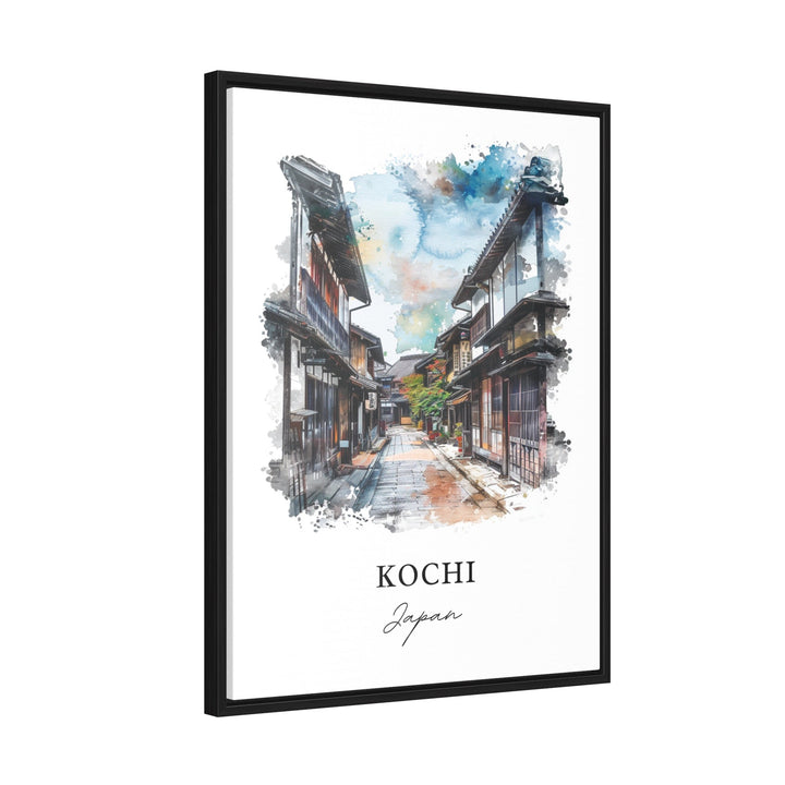 Kochi Japan Wall Art, Kochi Print, Shikoku Japan Watercolor, Shikoku Japan Gift,