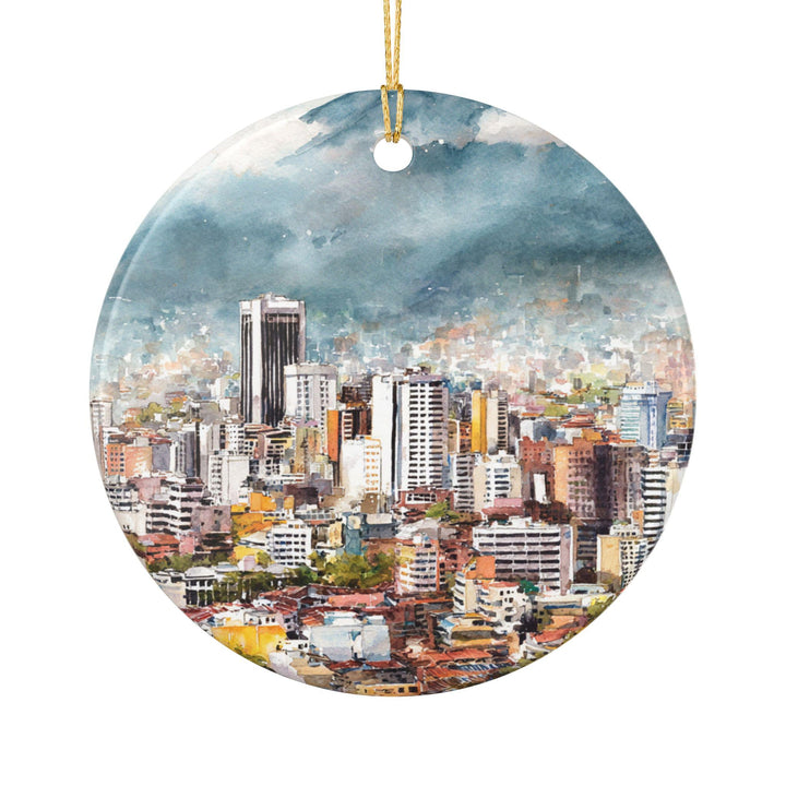 Caracas Ornament: Unique Caracas Souvenir, Caracas Skyline Xmas Decor, and Authentic Caracas Venezuela Gift
