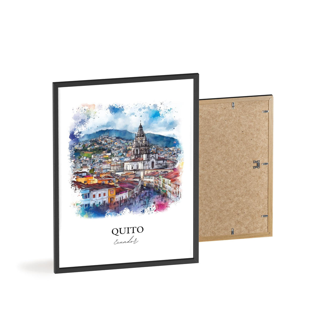 Quito, Ecuador – Watercolor Art Print