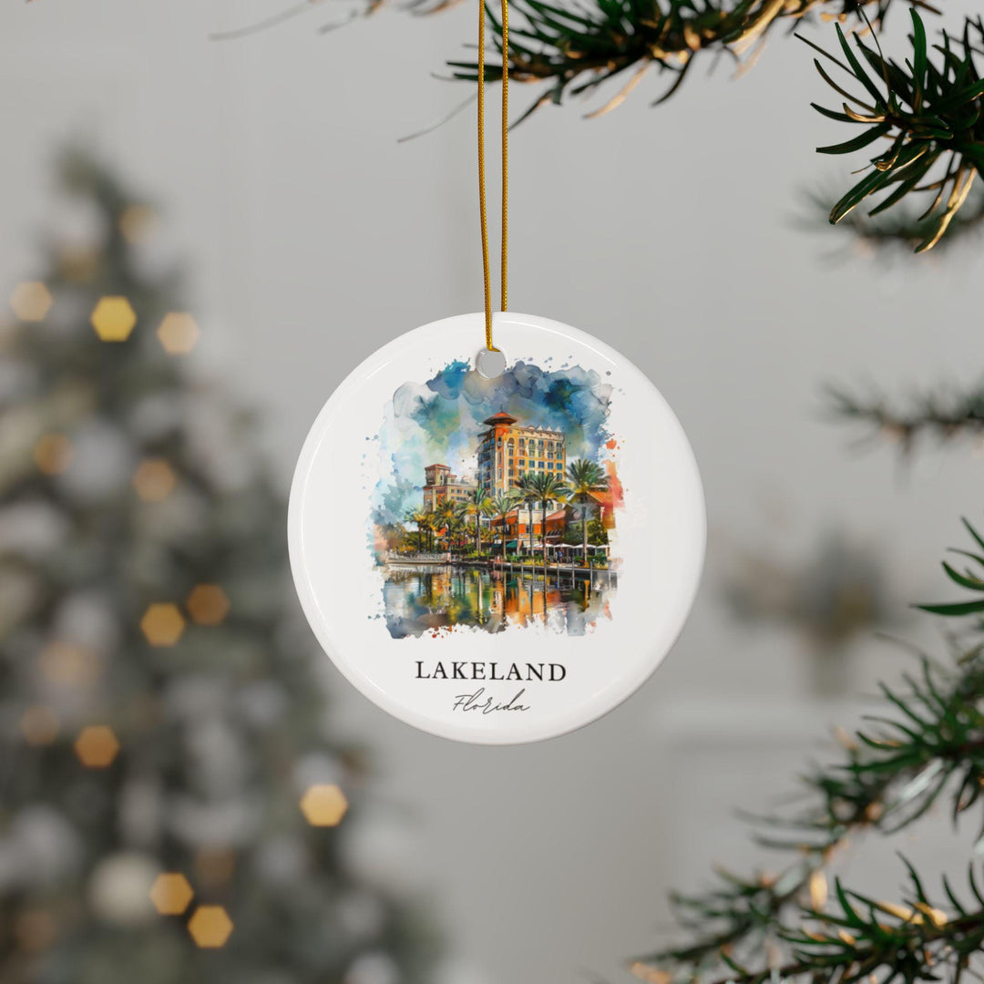 Lakeland FL Ornament: Unique Lakeland FL Souvenir, Florida Xmas Decor, and Authentic Lakeland Florida Gift