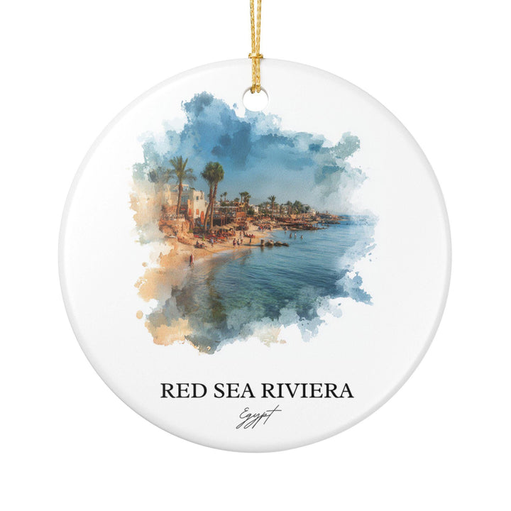 Red Sea Riviera Ornament: Unique Egypt Souvenir, Egypt Xmas Decor, and Authentic Red Sea Riviera Gift