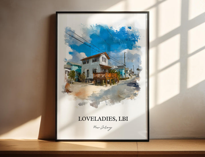 Loveladies, New Jersey – Watercolor Art Print
