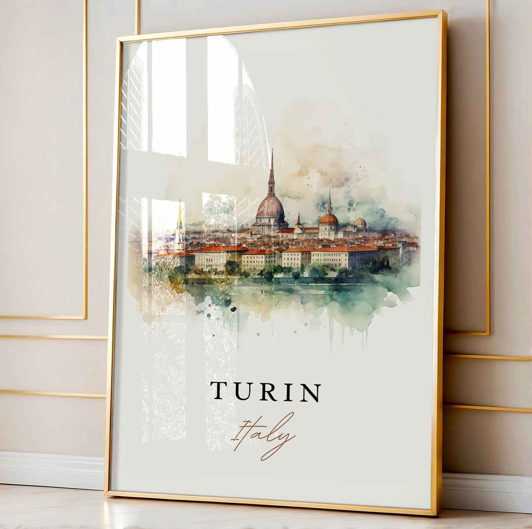 Turin Italy wall art - Italy, Turin poster print, Turin Wedding gift, Turin Italia Birthday present, Custom Text, Perfect Gift