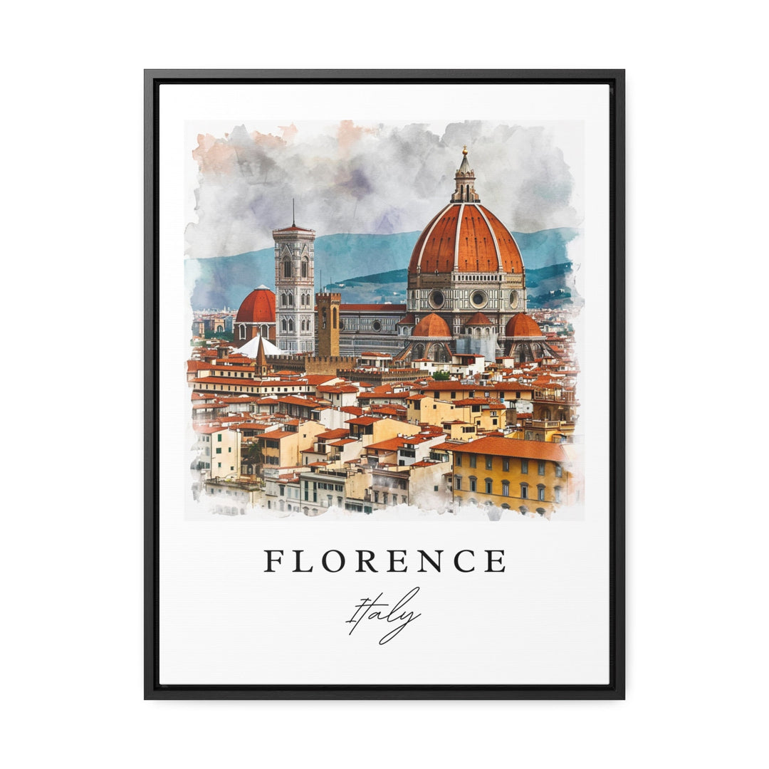 Florence traditional travel art - Italy, Florence print, Wedding gift, Birthday present, Custom Text, Perfect Gift