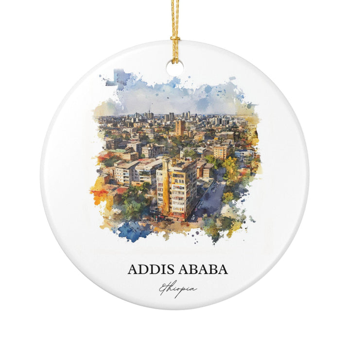 Addis Ababa Ornament: Unique Addis Ababa Souvenir, Addis Ababa Xmas Decor, and Authentic Ethiopia Gift