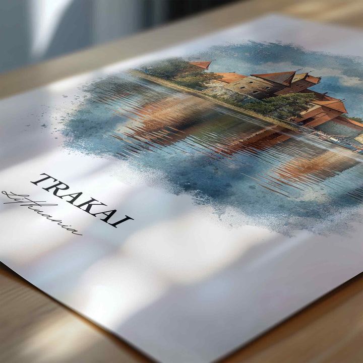 Trakai, Lithuania – Watercolor Art Print