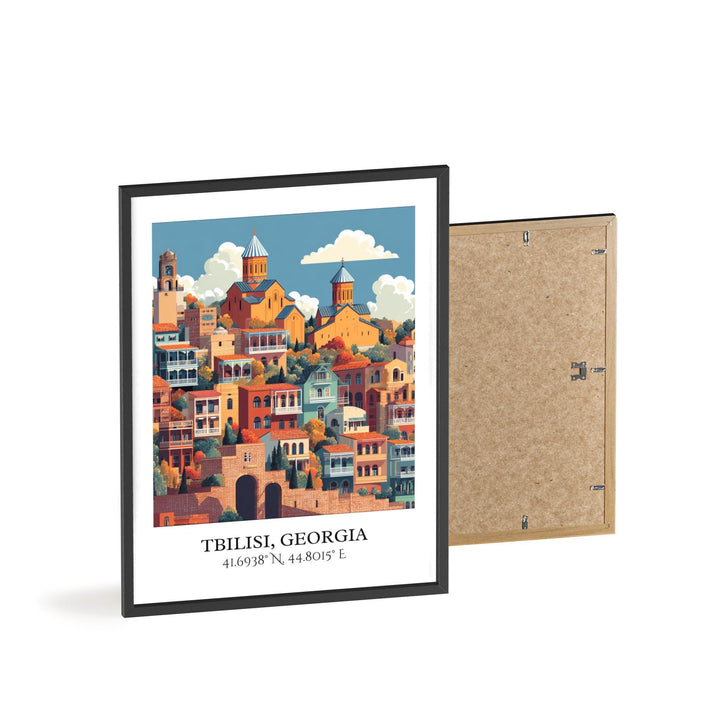 Tbilisi Art, Tbilisi Georgia Retro Travel Art, Georgia Country Decor, Tbilisi Gift, Tbilisi Travel Art, Travel Prints, Housewarming Gift
