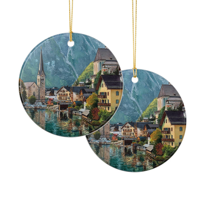Hallstatt Austria Ornament: Unique Hallstatt Souvenir, Hallstatt Xmas Decor, and Authentic Hallstatt Austria Gift