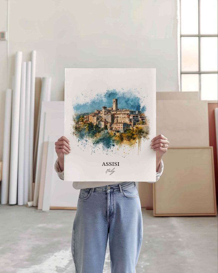 Assisi, Italy – Watercolor Art Print