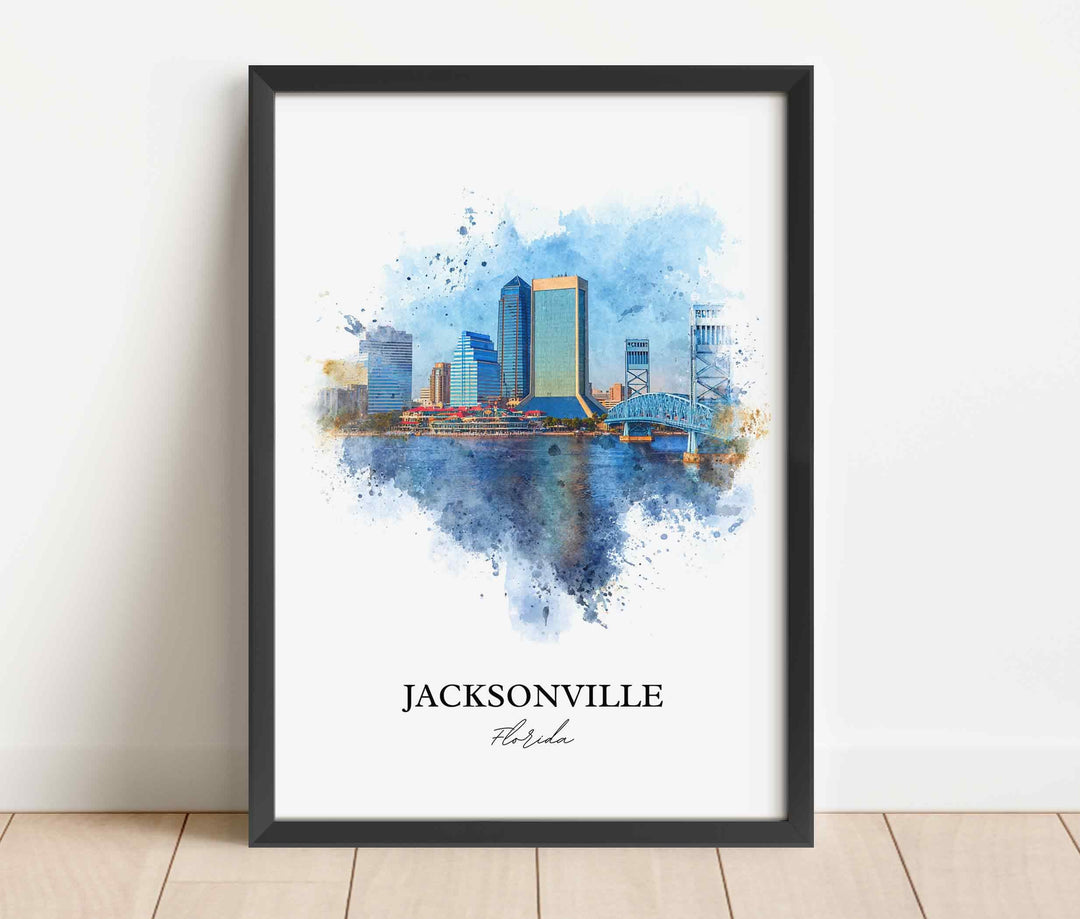 Jacksonville, Florida – Watercolor Art Print