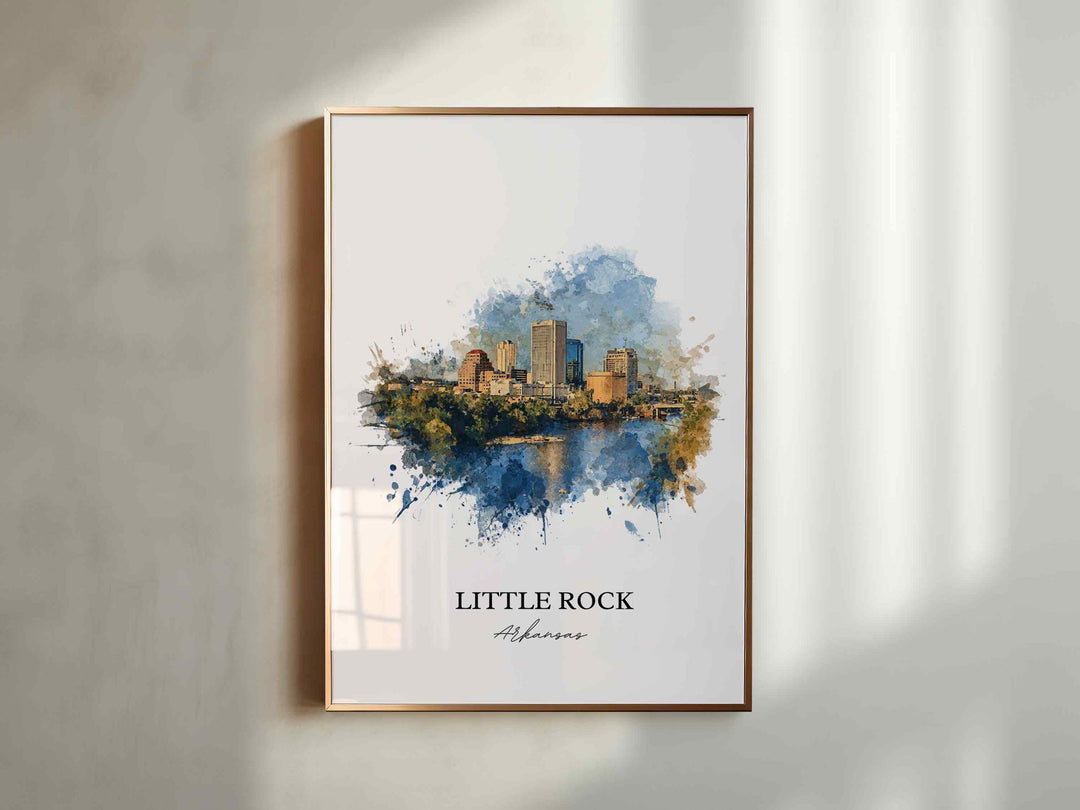 Little Rock, Arkansas – Watercolor Art Print