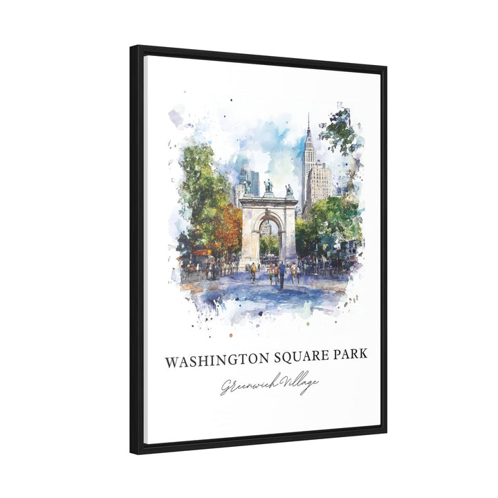 Washington Square Park NYC Art, Washington Square Print, Greenwich Village Watercolor Art,