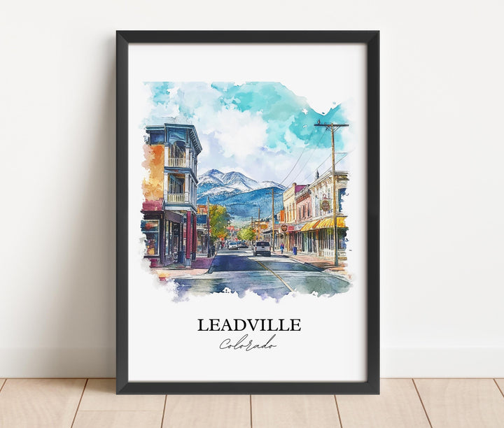 Leadville CO Wall Art, Lake County CO Print, Colorado Watercolor Art, Leadville Gift, Travel Print, Travel Poster, Housewarming Gift