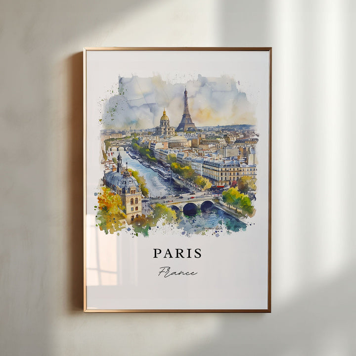 Paris Skyline Art Print, Eiffel Tower Print, Paris Wall Art, France Gift, Travel Print, Travel Poster, Travel Gift, Housewarming Gift