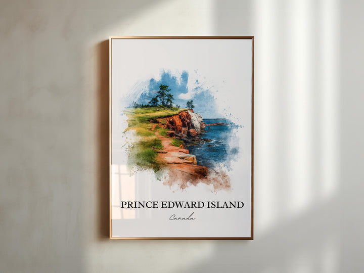 Prince Edward Island Wall Art, PEI Print, Canada Watercolor, Prince Edward Island Gift, PEI Travel Print, Travel Poster, Housewarming Gift
