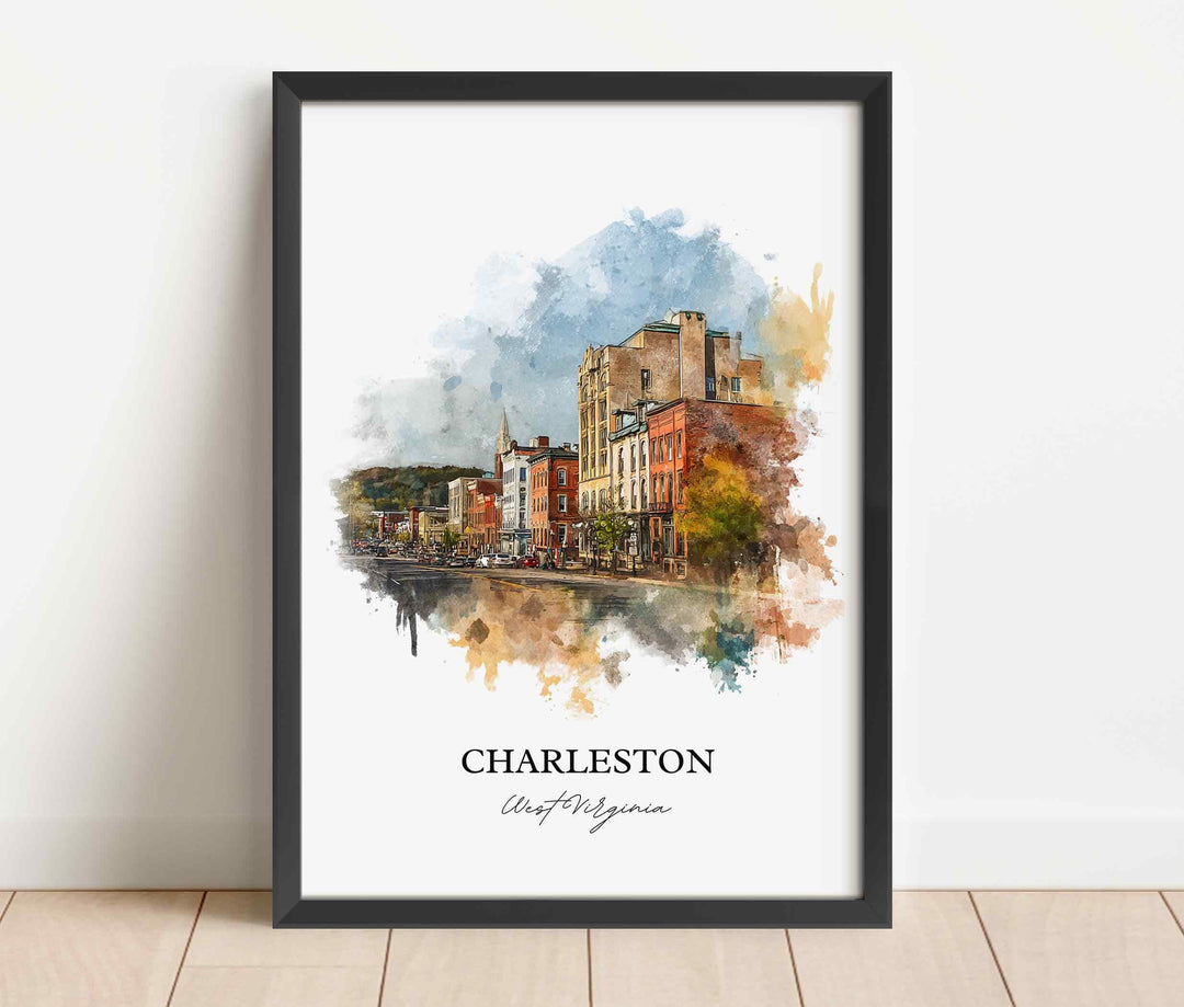 Charleston, West Virginia – Watercolor Art Print