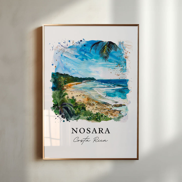 Nosara Costa Rica Wall Art, Nosara Print, Nosara Watercolor Art, Nicoya Peninsula Gift,