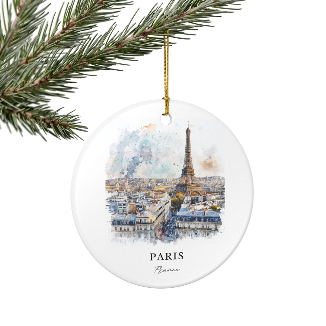 Paris France Ornament: Unique Paris Souvenir, Paris Skyline Xmas Decor, and Authentic Paris France Gift, Eiffel Tower Ornament