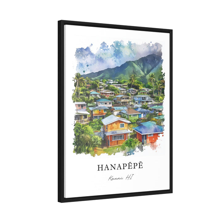 Hanapepe Wall Art, Kauai Print, Hanapepe Watercolor Art, Hanapepe Town Gift,