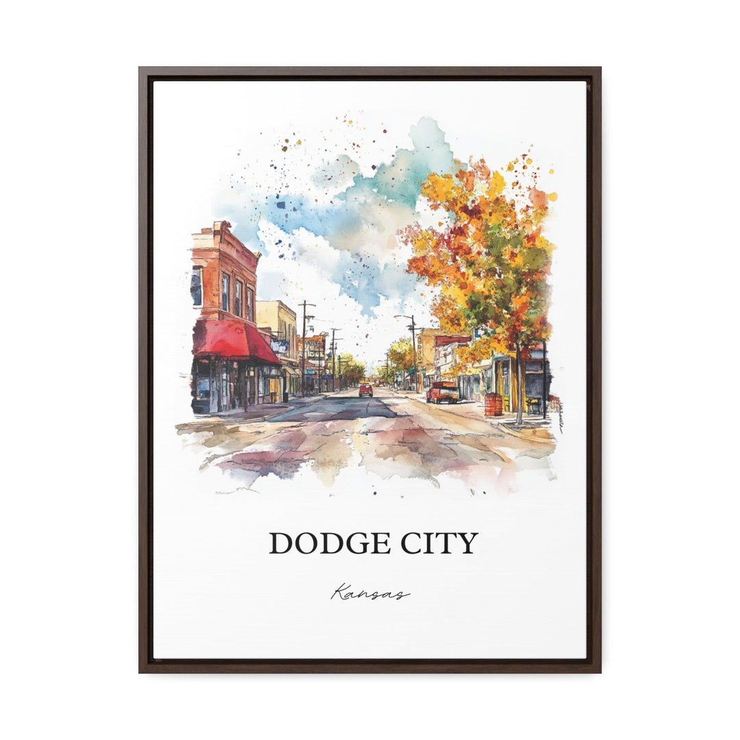 Dodge City Wall Art, Ford County Print, Kansas Watercolor Art, Dodge City KS Gift, Travel Print, Travel Poster, Housewarming Gift