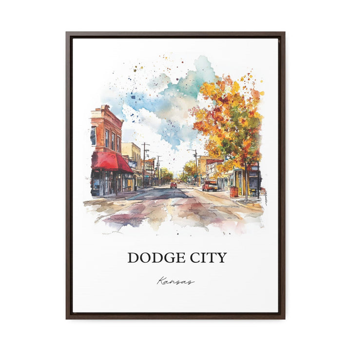 Dodge City Wall Art, Ford County Print, Kansas Watercolor Art, Dodge City KS Gift, Travel Print, Travel Poster, Housewarming Gift