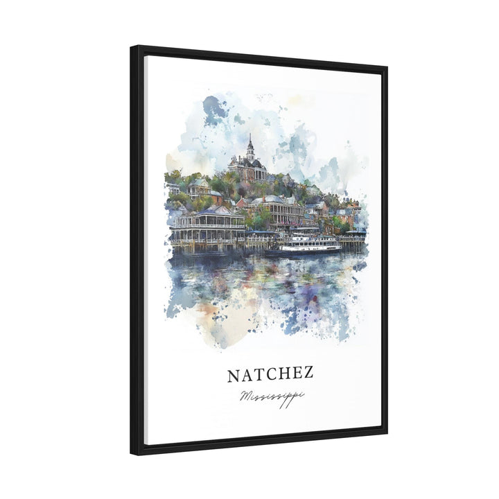 Natchez Wall Art, Natchez MS Print, Natchez Mississippi Watercolor Art, Natchez Gift,