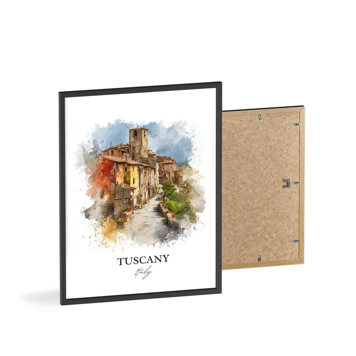 Tuscany Italy Wall Art, Tuscany Print, Tuscany Watercolor Art, Tuscany Italy Gift, Italy Travel Print, Travel Poster, Housewarming Gift
