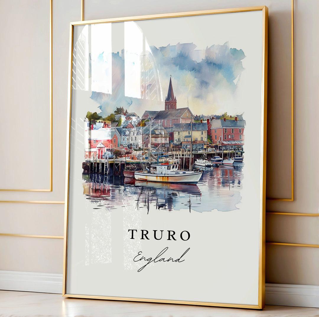 Truro England wall art - England, Truro print, Truro Wedding gift, Truro UK Birthday present, Custom Text, Perfect Gift