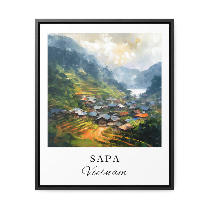 Sapa Vietnam wall art - Vietnam, Sapa poster, Sapa Wedding gift, Birthday present, Custom Text, Personalised Gift