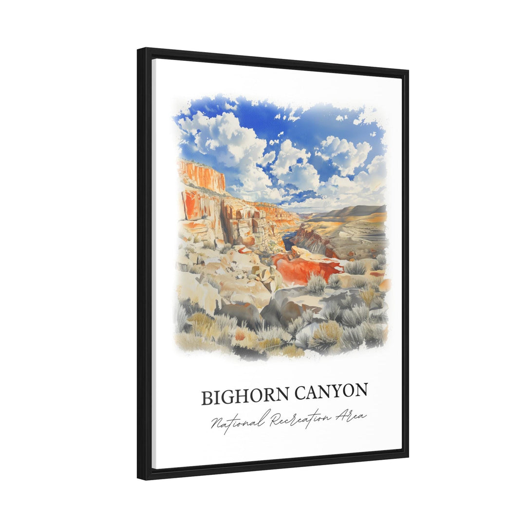 Bighorn Canyon, USA – Watercolor Art Print