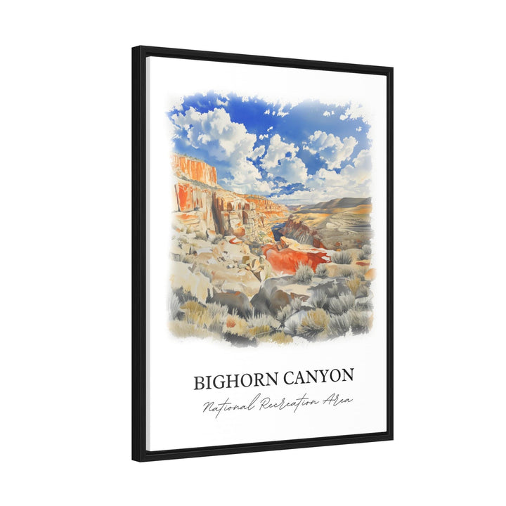 Bighorn Canyon, USA – Watercolor Art Print