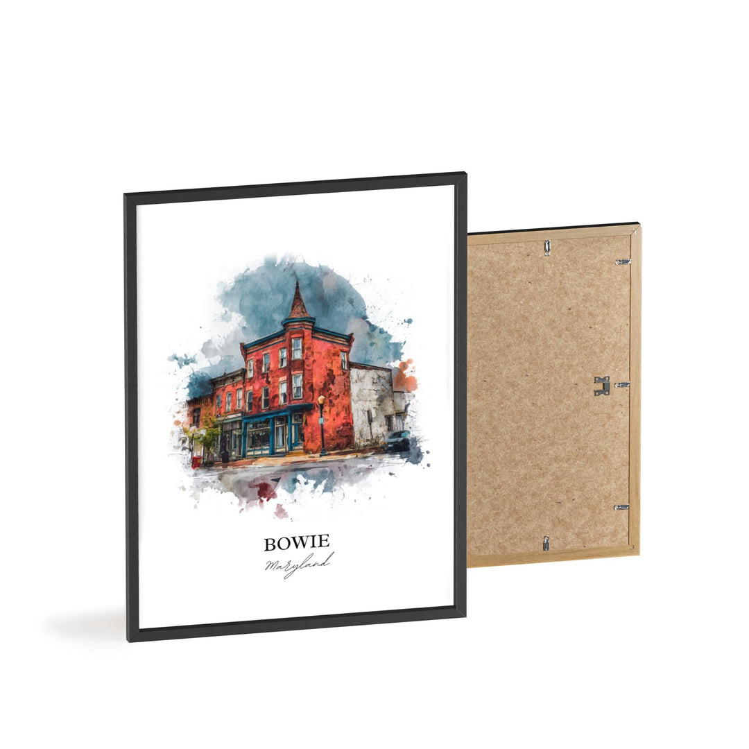 Bowie, Maryland, USA – Watercolor Art Print