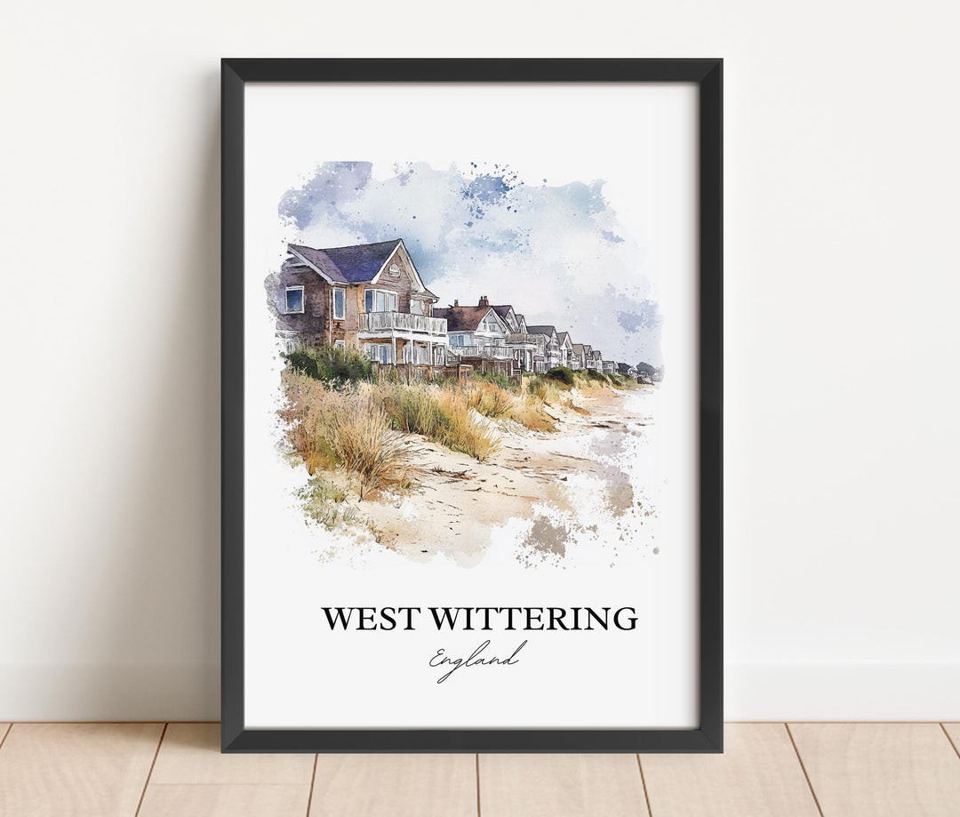 West Wittering Wall Art, Chichester District Print, West Sussex Artwork, West Wittering Gift, Travel Print, Travel Poster, Housewarming Gift