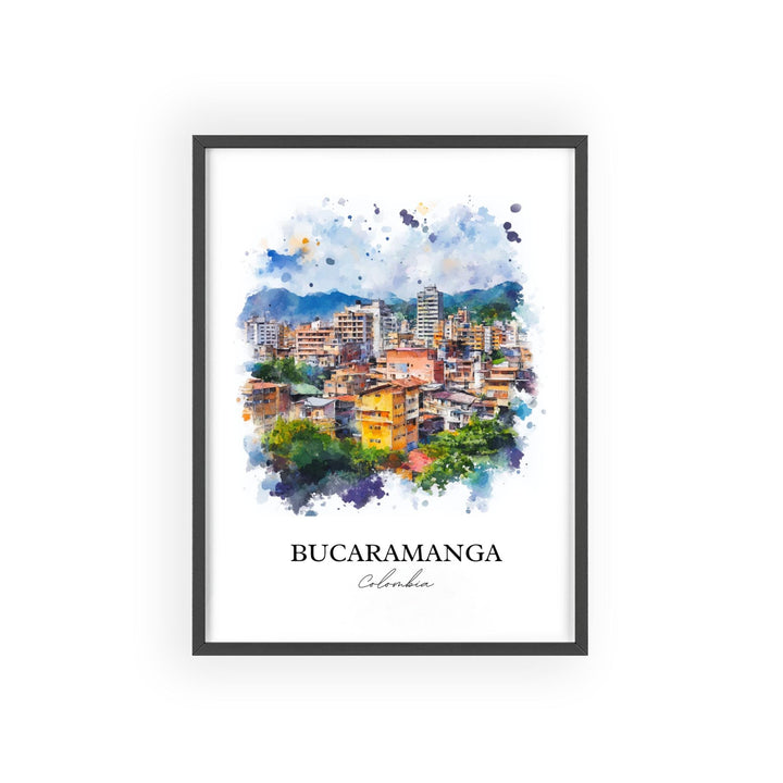 Bucaramanga Wall Art, Santander Print, Colombia Watercolor Art, Bucaramanga Gift, Travel Print, Travel Poster, Housewarming Gift