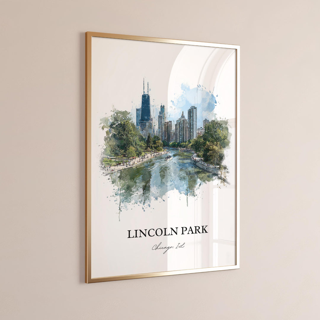 Lincoln Park, Chicago – Watercolor Art Print
