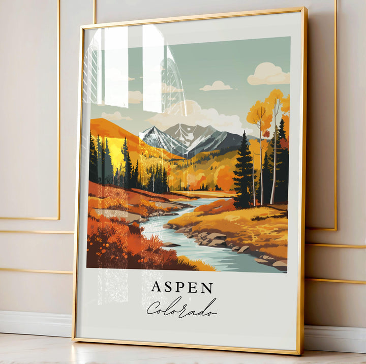 Aspen CO wall art - Colorado, Aspen poster, Aspen Colorado Wedding gift, Birthday present, Custom Text, Personalized Gift